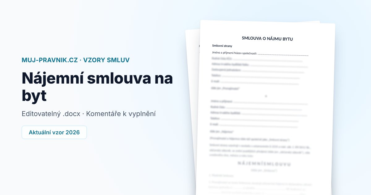 Náhled vzoru Nájemní smlouva na byt
