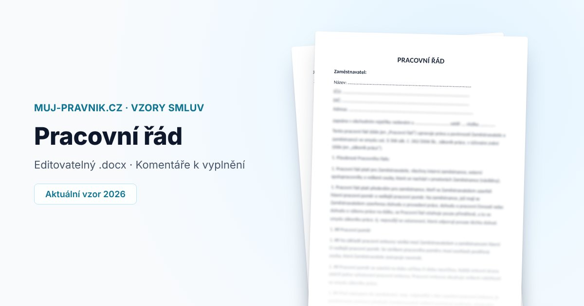 Náhled vzoru Pracovní řád