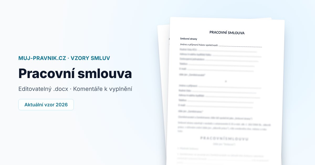 Náhled vzoru Pracovní smlouva
