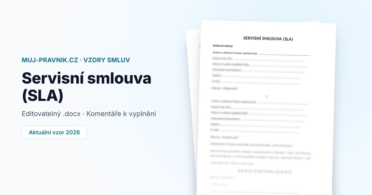 Náhled vzoru Servisní smlouva (SLA)