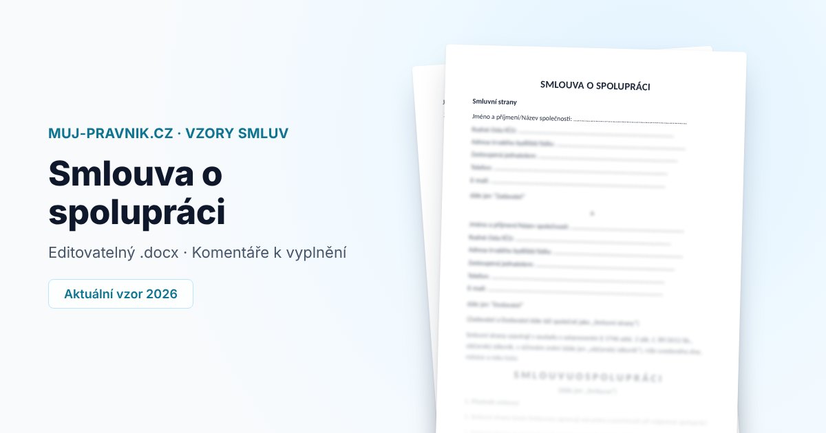 Náhled vzoru Smlouva o spolupráci