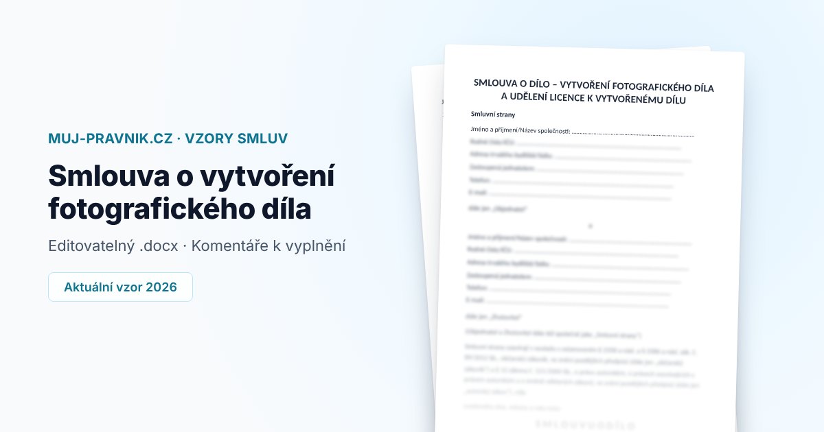 Náhled vzoru Smlouva o vytvoření fotografického díla