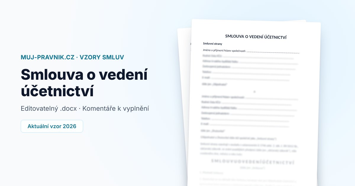 Náhled vzoru Smlouva o vedení účetnictví