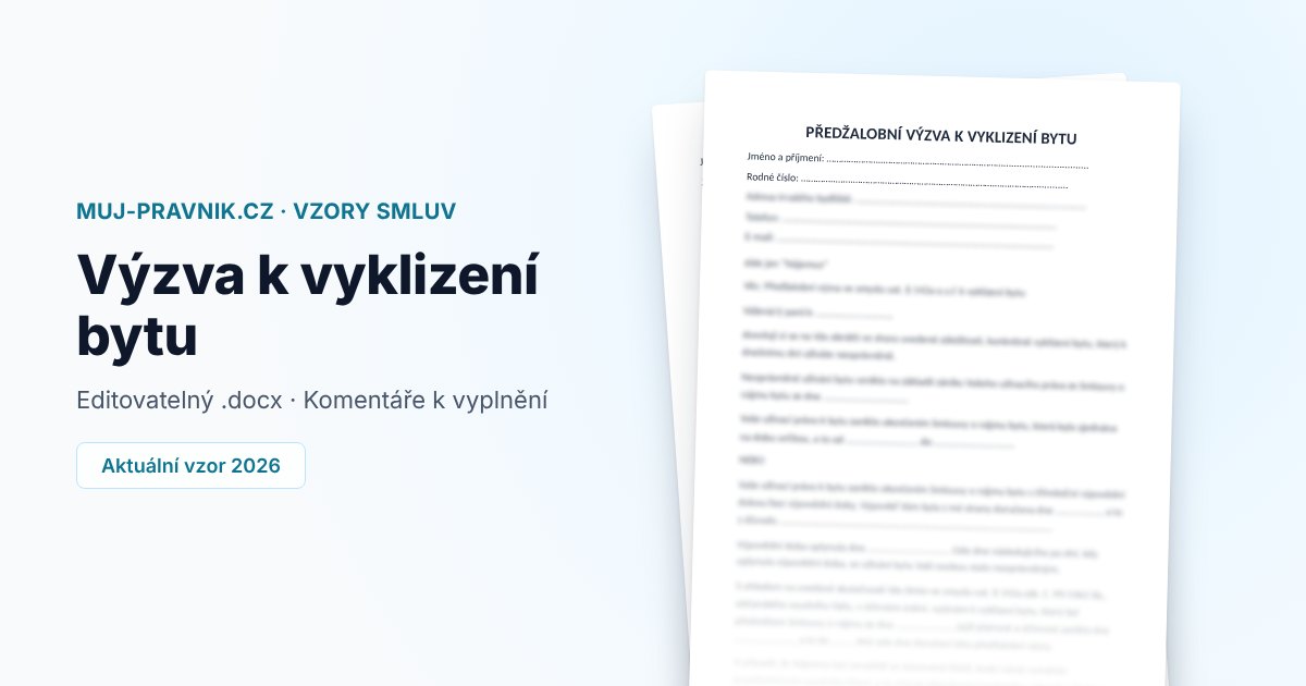 Náhled vzoru Výzva k vyklizení bytu